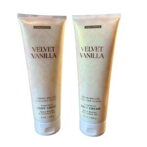 Scent Theory Velvet Vanilla Crème Brûlée & Sugar Body Cream Shea Butter 8oz 2 Pk